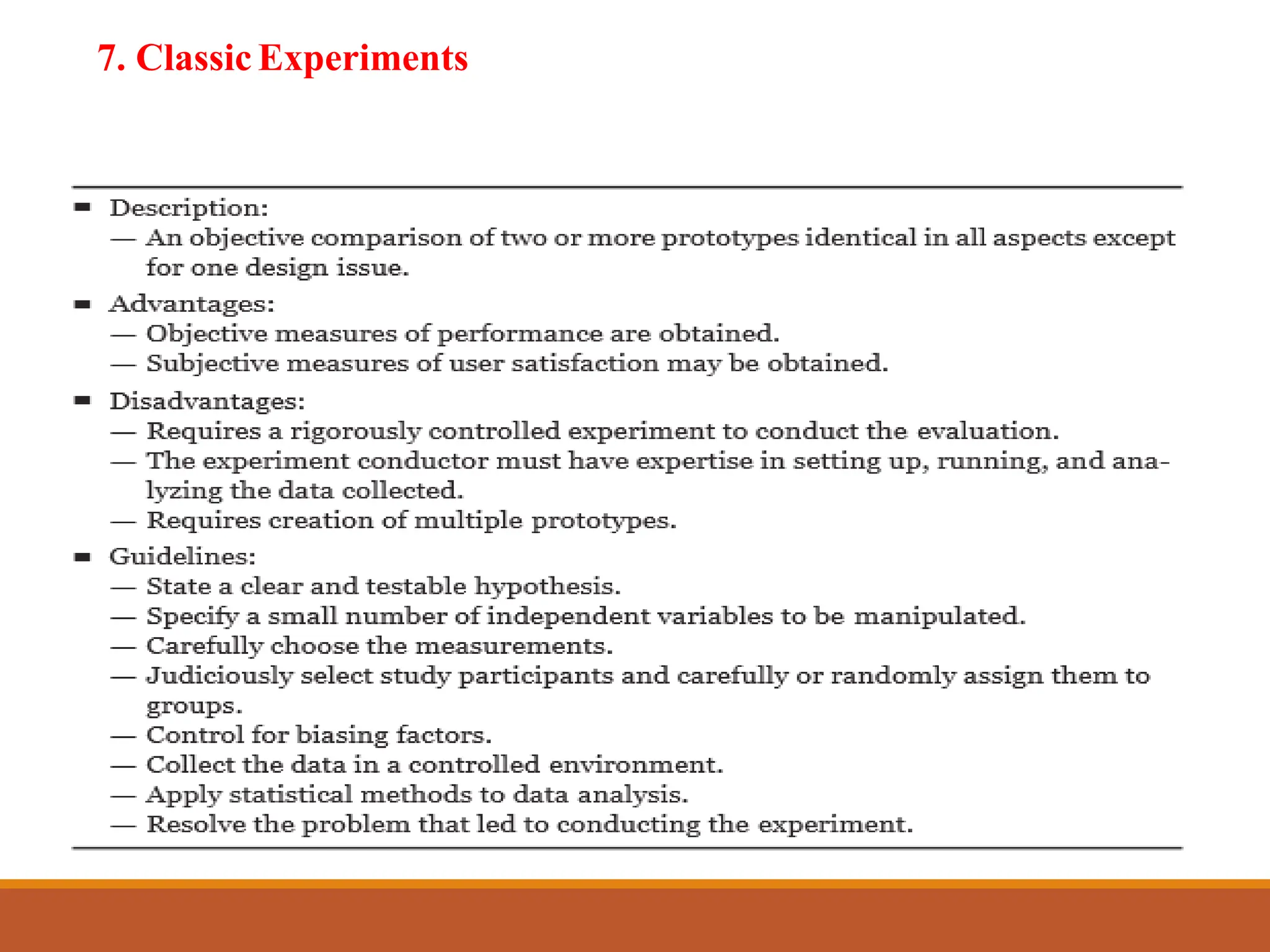 7. Classic Experiments
 