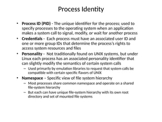 Common Process Id operating system Module 5 Secondary storage | PPTX