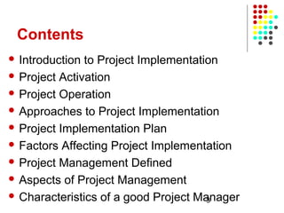 Project implementation | PPT