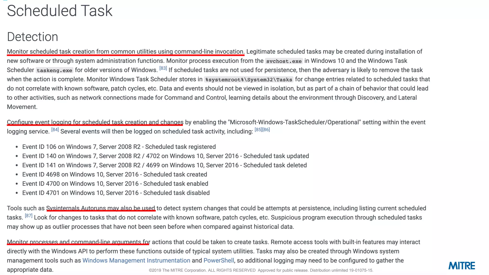 ©2019 The MITRE Corporation. ALL RIGHTS RESERVED Approved for public release. Distribution unlimited 19-01075-15.
 