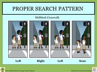 PROPER SEARCH PATTERN Left Right Left Scan Midblock Crosswalk 