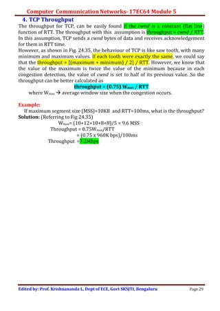 Computer Communication Networks- TRANSPORT LAYER PROTOCOLS | PDF