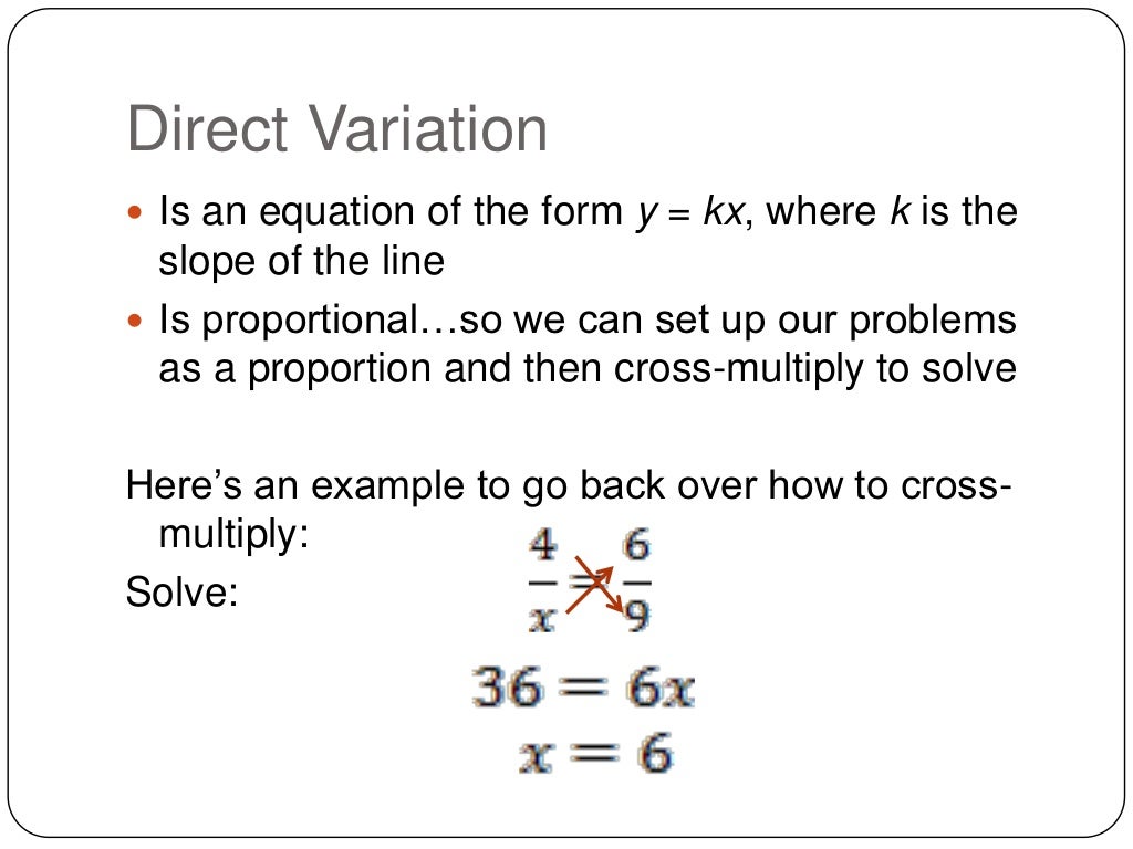 module 5 topic 1 examples direct variation form