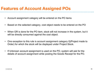 Account assignment in SAP Materials management Module | PPT