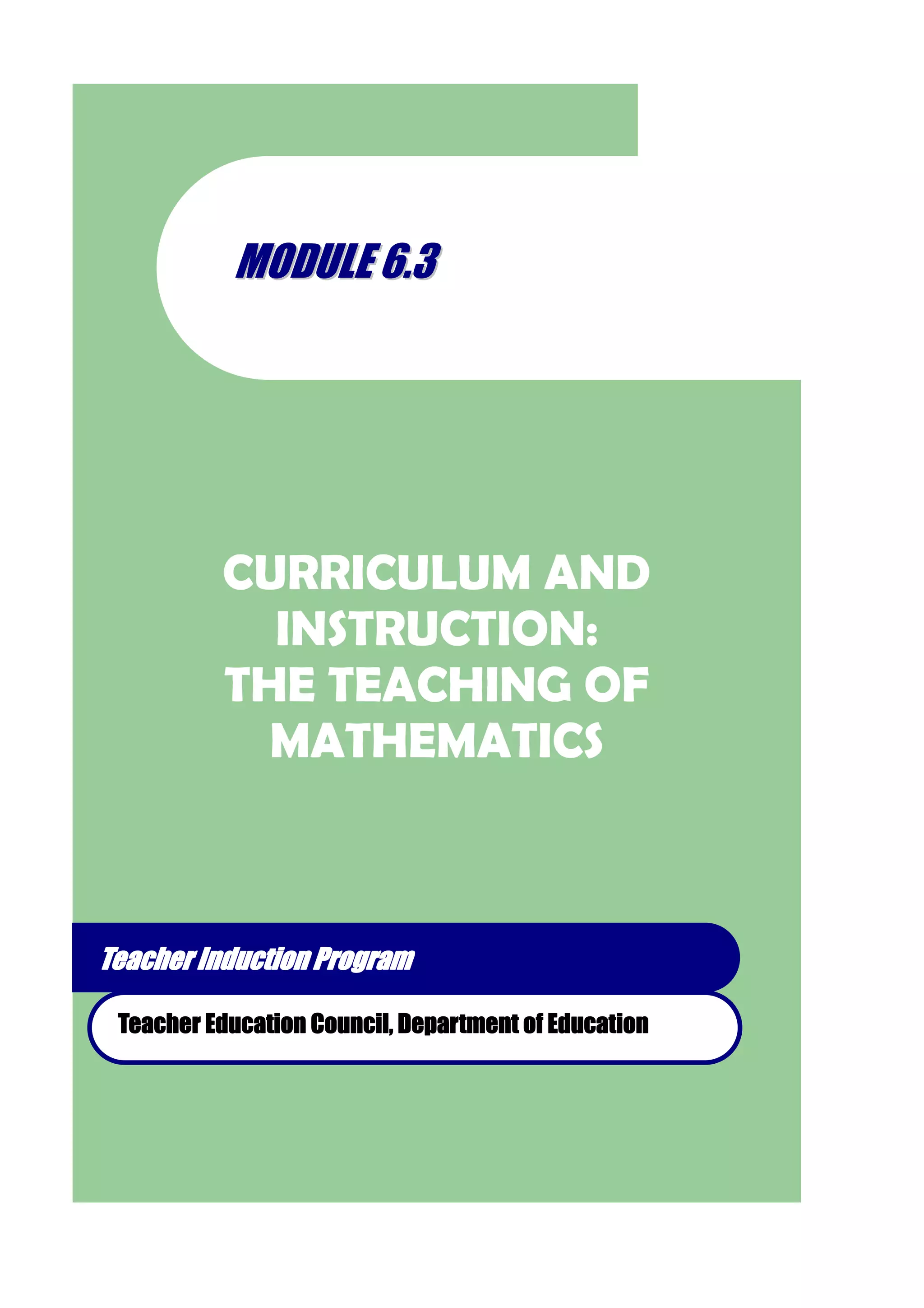 Module 6.3 mathematics | PDF | Educational Assessment | Education