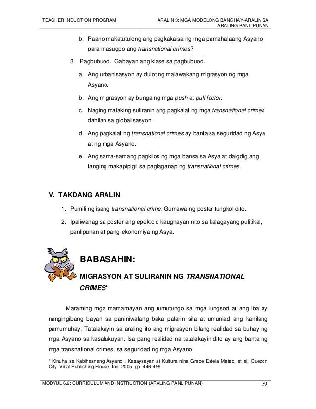 Module 6 6 Araling Panglipunan
