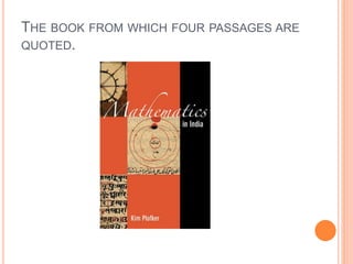 THE BOOK FROM WHICH FOUR PASSAGES ARE
QUOTED.
 