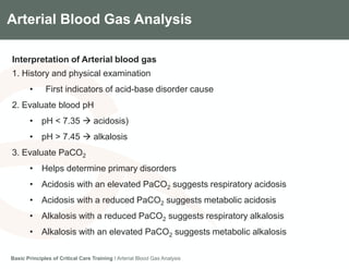Module 6.1 Arterial Blood Gas Analysis | PPTX