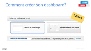 Confidential + Proprietary
Comment créer son dashboard?
 