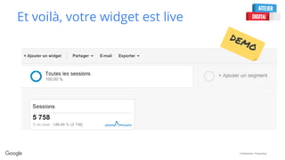Confidential + Proprietary
Et voilà, votre widget est live
 