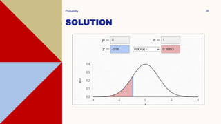SOLUTION
Probability 36
 