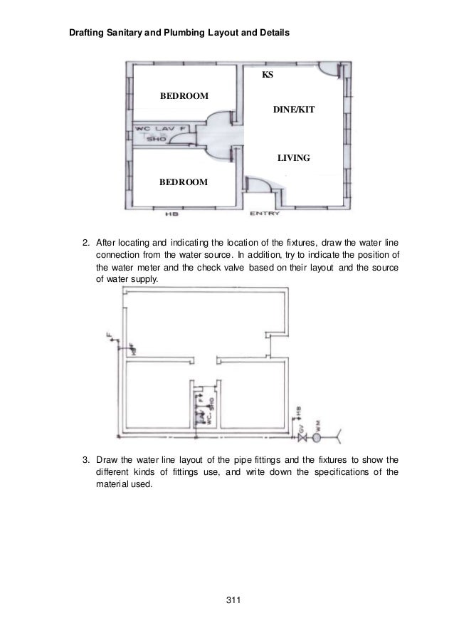 Module 6 module 4 draft sanitary and plumbing layout and ... piping diagram symbols union 