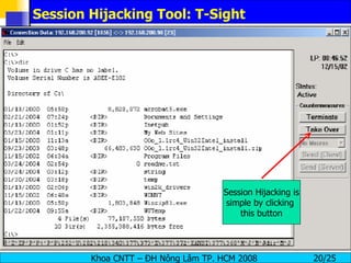 Session Hijacking Tool: T-Sight Session Hijacking is simple by clicking  this button 