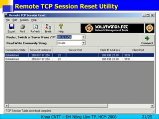 Remote TCP Session Reset Utility 