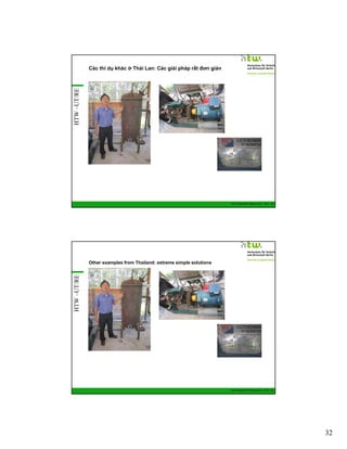 HTW –UT/RE

Các thí dụ khác ở Thái Lan: Các giải pháp rất đơn giản

GIZ Training RE Vietnam_Dec. 2013 - 63

HTW –UT/RE

Other examples from Thailand: extreme simple solutions

GIZ Training RE Vietnam_Dec. 2013 - 64

32

 