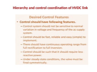 Hierarchy and control coordination of HVDC link
 
