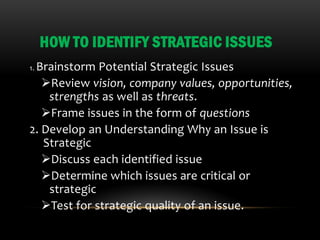 Module 6 Environmental Scanning and Identification of Strategic Issues ...