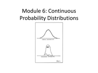 Module 6: Continuous 
Probability Distributions 
 