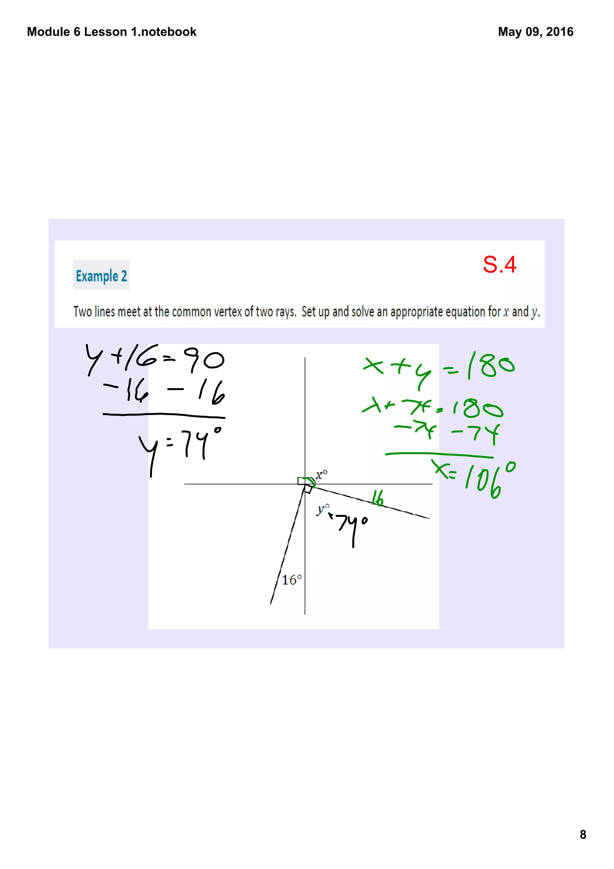 Module 6 Lesson 1.notebook
8
May 09, 2016
S.4
 