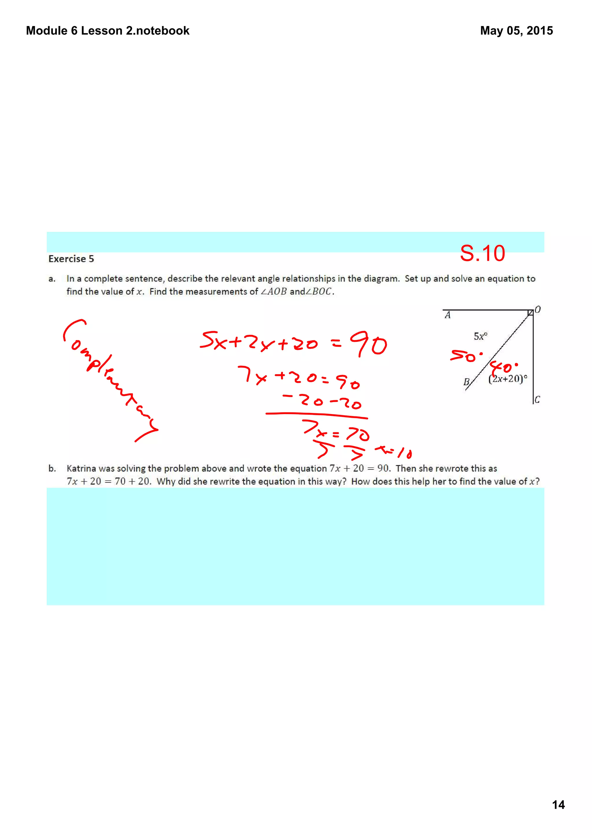 Module 6 Lesson 2.notebook
14
May 05, 2015
S.10
 