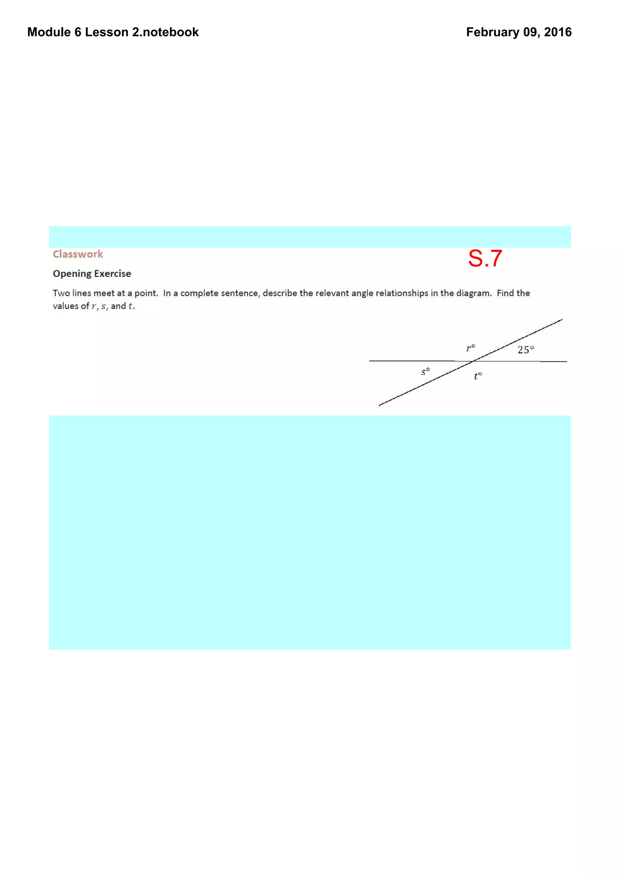 Module 6 Lesson 2.notebook February 09, 2016
S.7
 