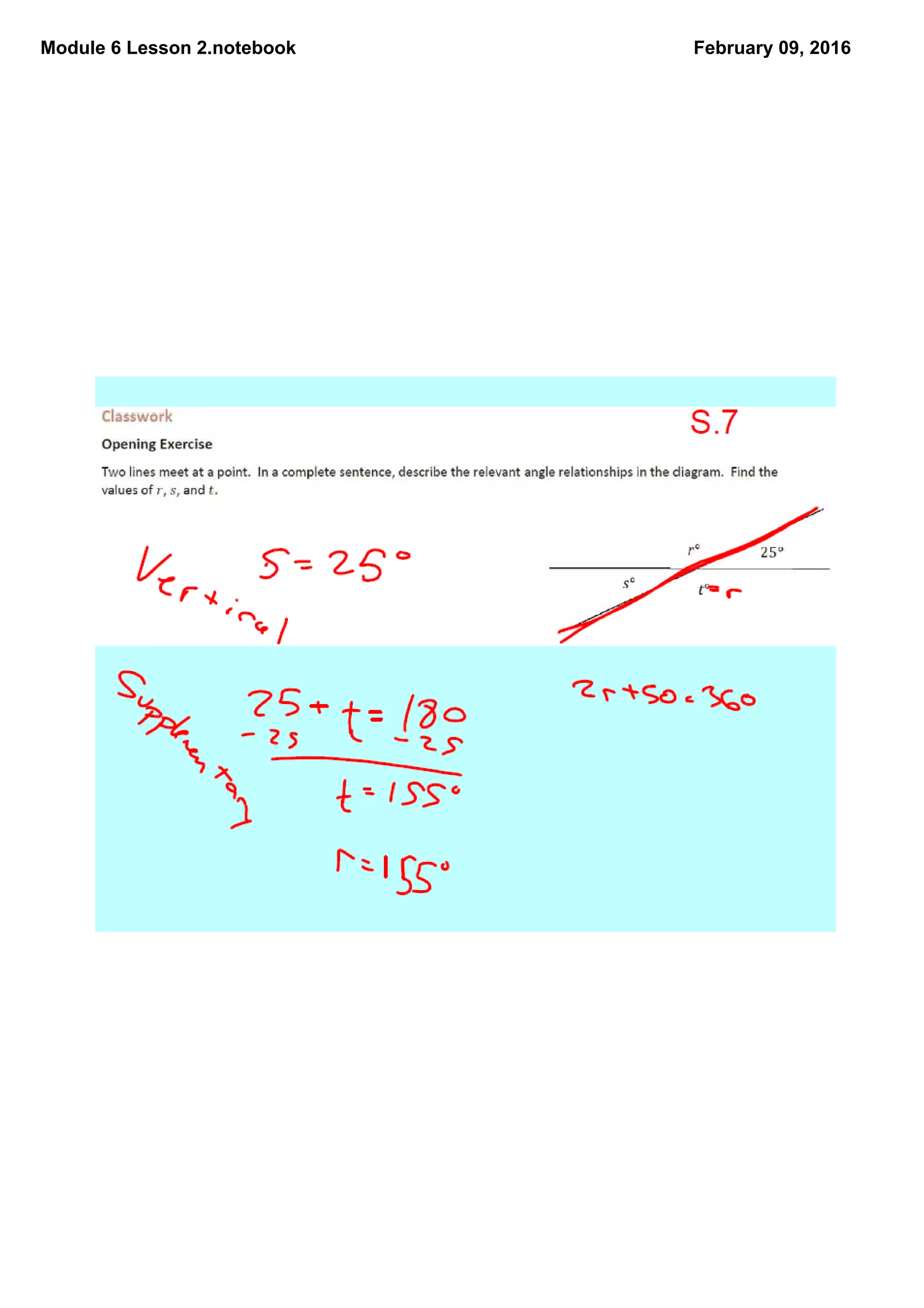 Module 6 Lesson 2.notebook February 09, 2016
 