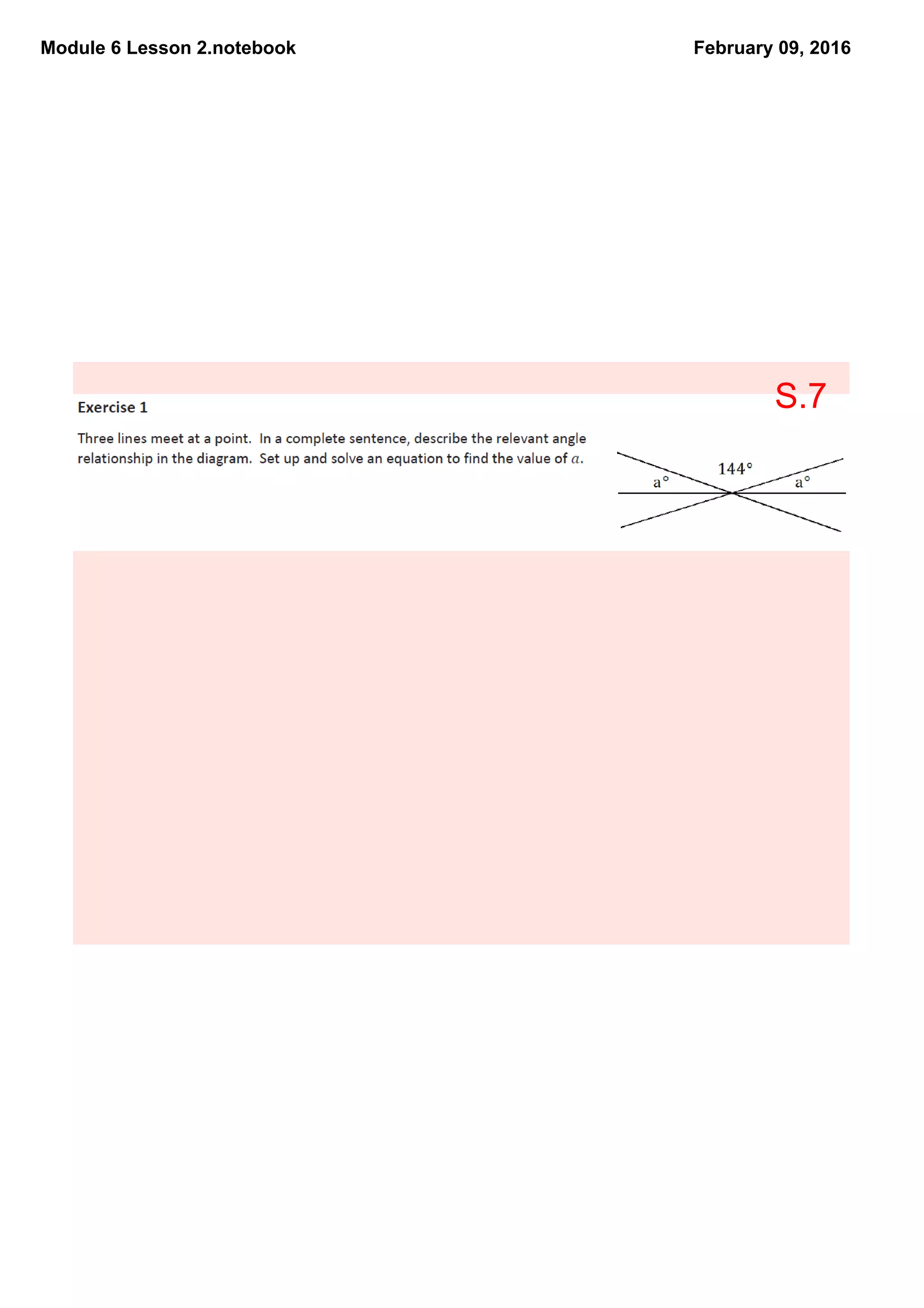 Module 6 Lesson 2.notebook February 09, 2016
S.7
 