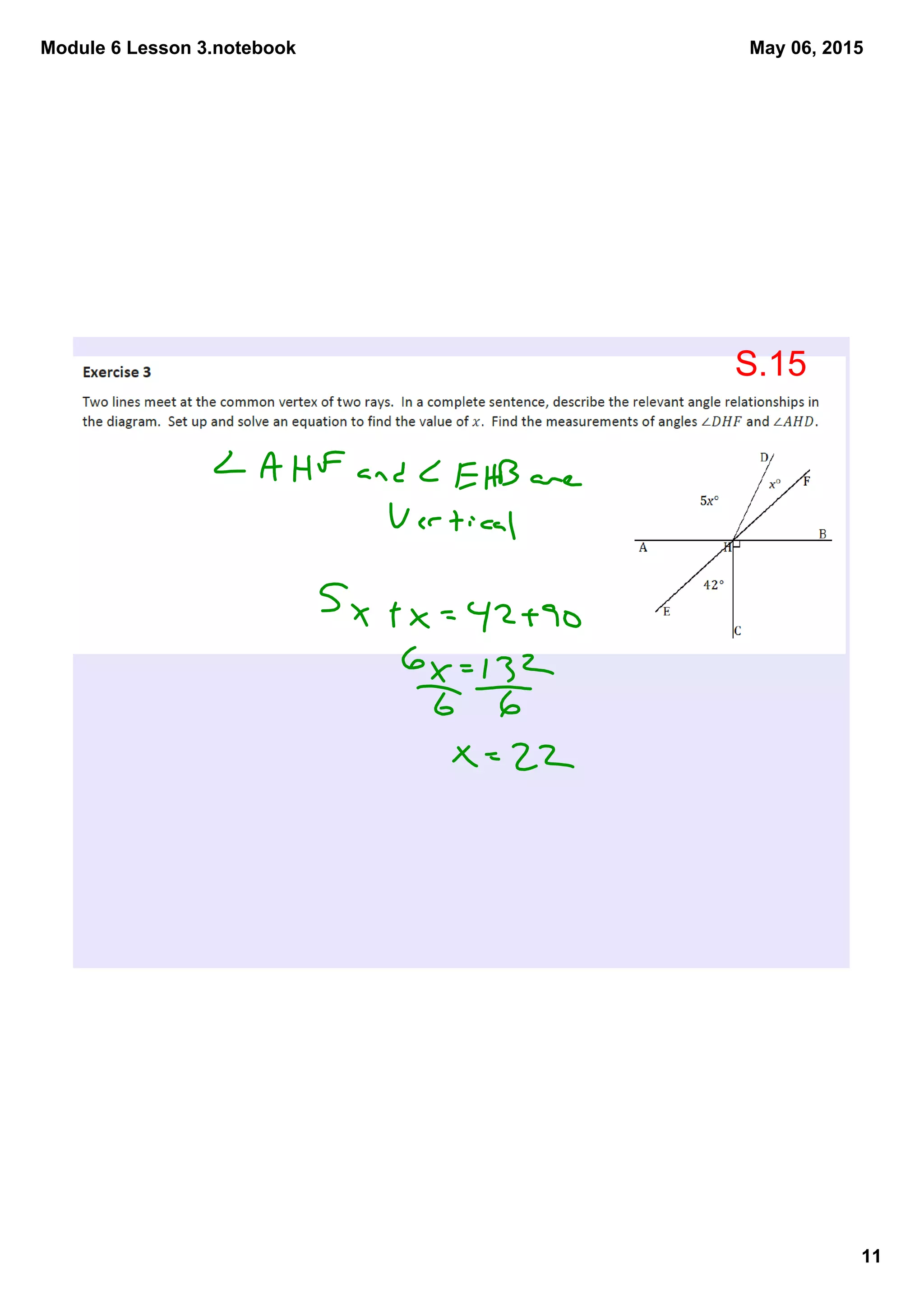 Module 6 Lesson 3.notebook
11
May 06, 2015
S.15
 