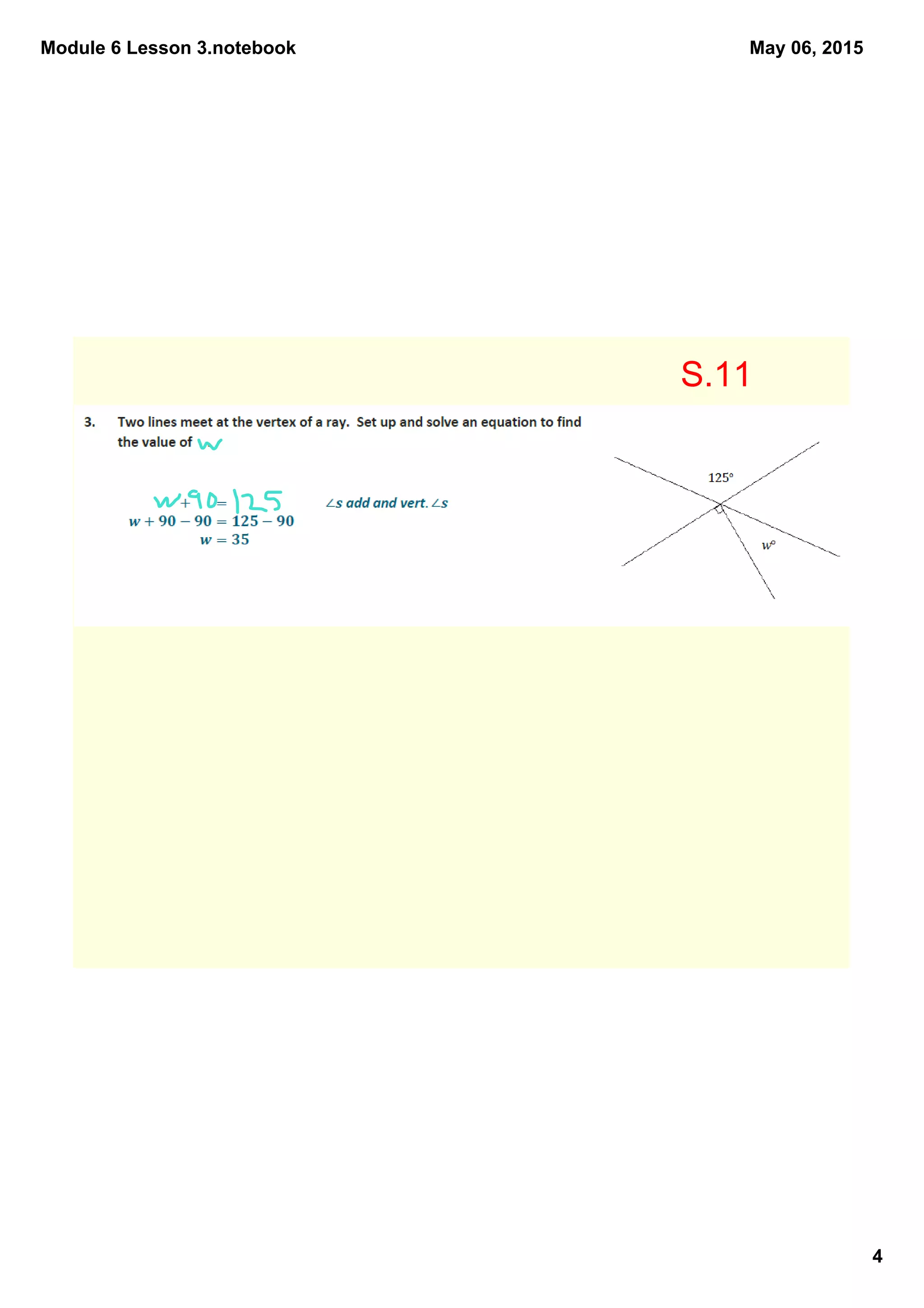 Module 6 Lesson 3.notebook
4
May 06, 2015
S.11
 