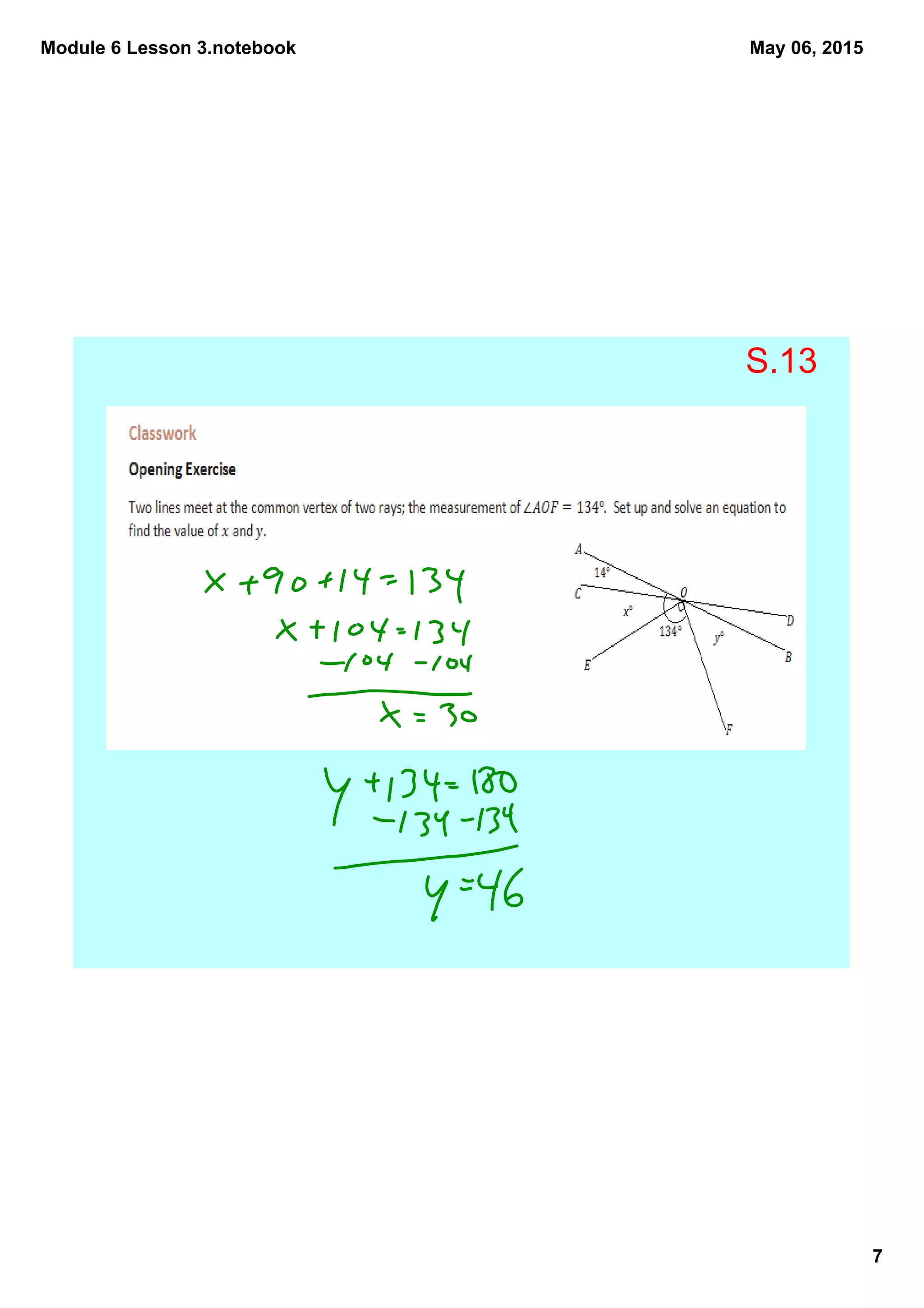 Module 6 Lesson 3.notebook
7
May 06, 2015
S.13
 
