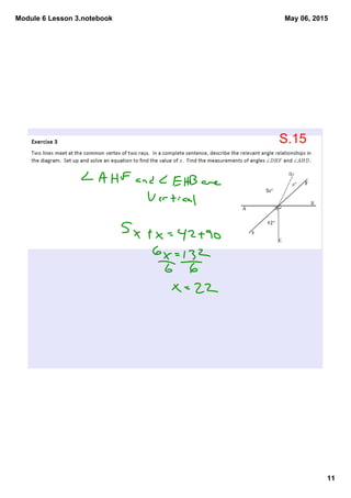 Module 6 Lesson 3.notebook
11
May 06, 2015
S.15