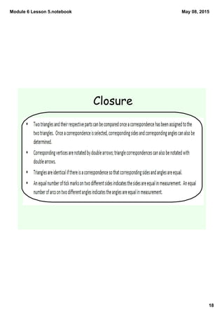 Module 6 Lesson 5.notebook
18
May 08, 2015
Closure
 