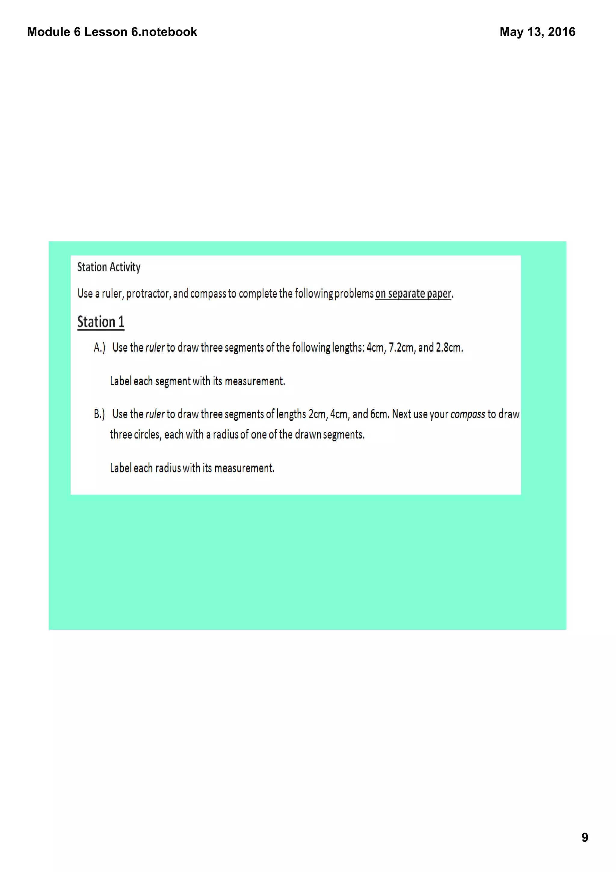 Module 6 Lesson 6.notebook
9
May 13, 2016
 