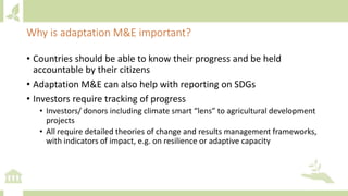 Module 6: Measurement, Reporting and Verification (MRV) and adaptation M&E