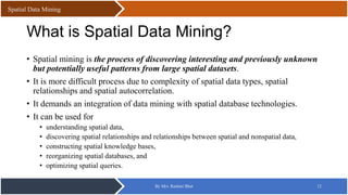 Spatial Data Mining | PPTX