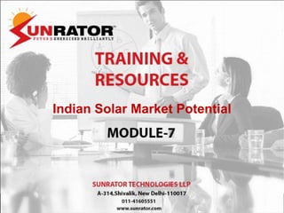 Indian Solar Market Potential
 