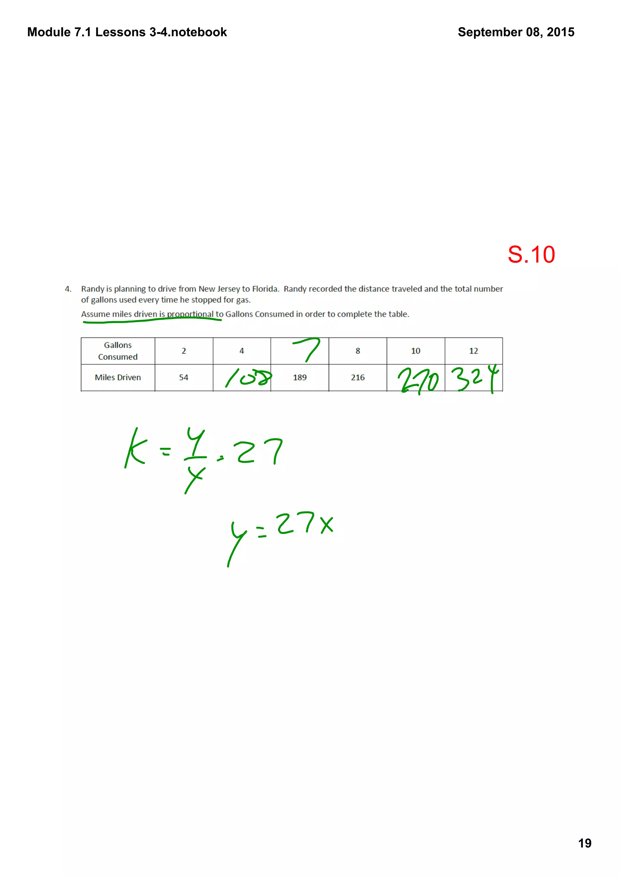 Module 7.1 Lessons 3­4.notebook
19
September 08, 2015
S.10
 