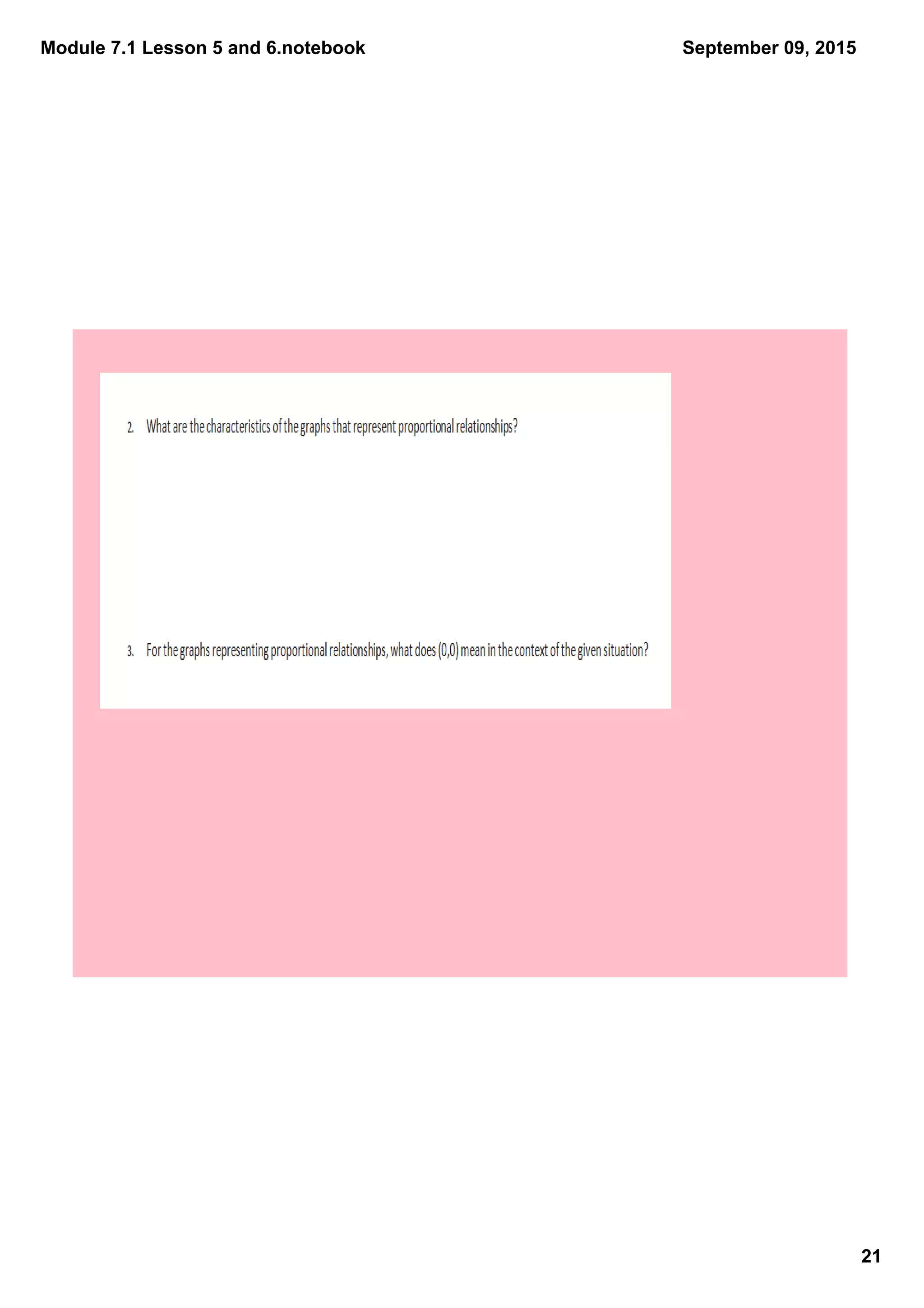 Module 7.1 Lesson 5 and 6.notebook
21
September 09, 2015
 