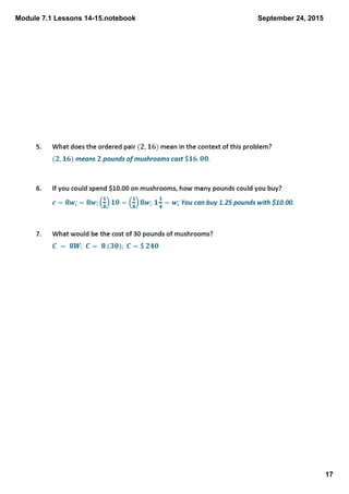 Module 7.1 Lessons 14­15.notebook
17
September 24, 2015
 