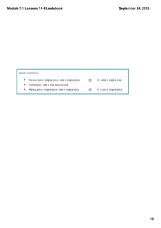 Module 7.1 Lessons 14­15.notebook
19
September 24, 2015
 
