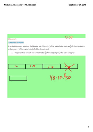 Module 7.1 Lessons 14­15.notebook
6
September 24, 2015
S.58
 