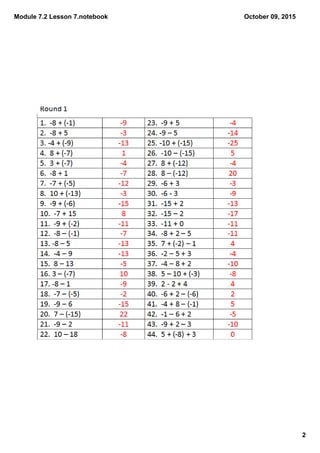 Module 7.2 Lesson 7.notebook
2
October 09, 2015
 