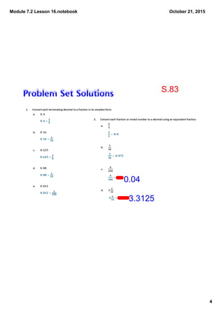 Module 7.2 lesson 16 | PDF