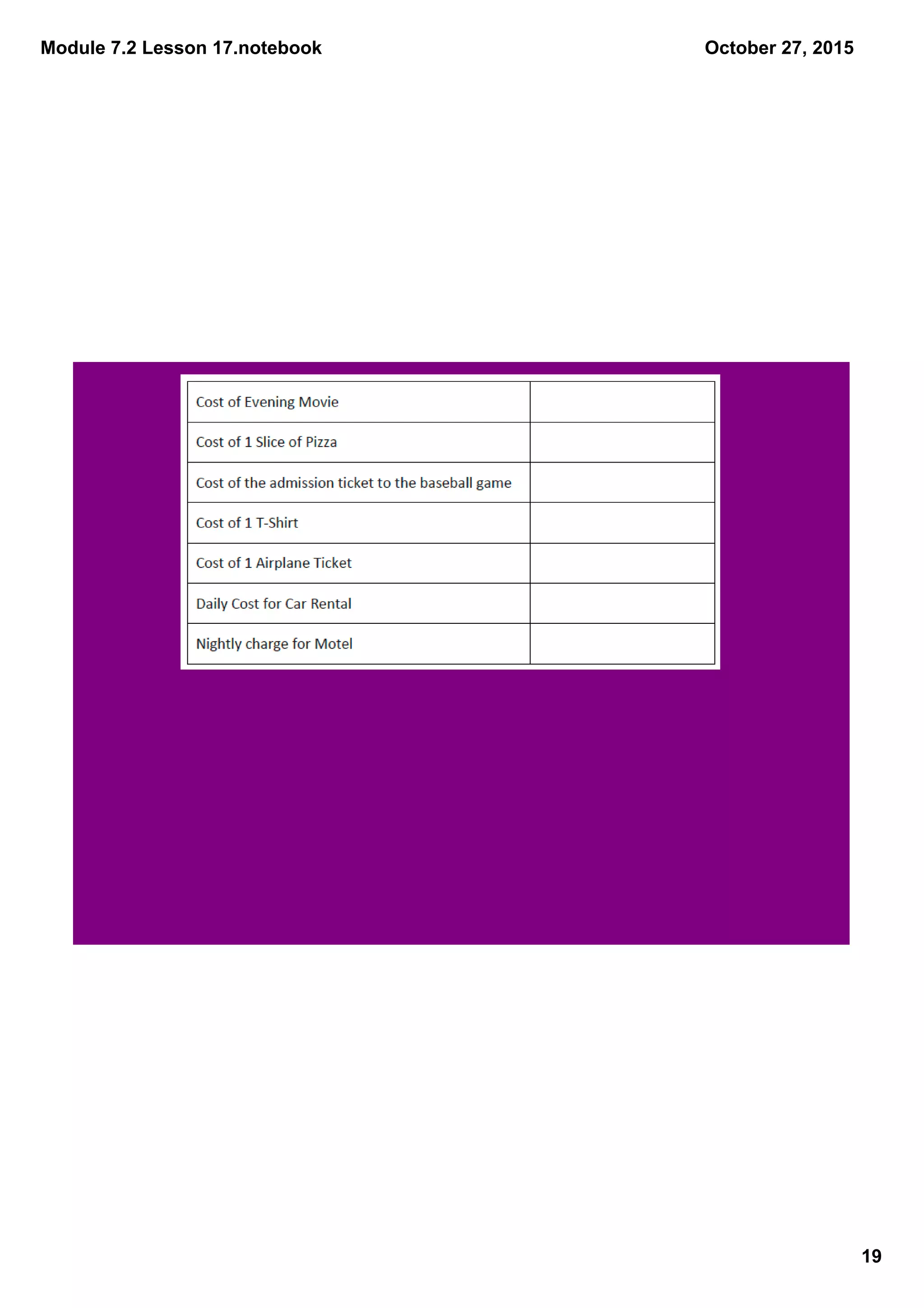 Module 7.2 Lesson 17.notebook
19
October 27, 2015
 