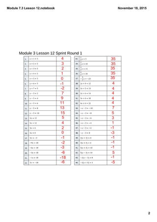 Module 7.3 lesson 12 | PDF
