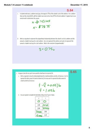 Module 7.4 Lesson 11.notebook
5
December 17, 2015
S.64
S.65