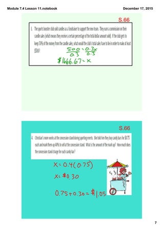 Module 7.4 Lesson 11.notebook
7
December 17, 2015
S.66
S.66