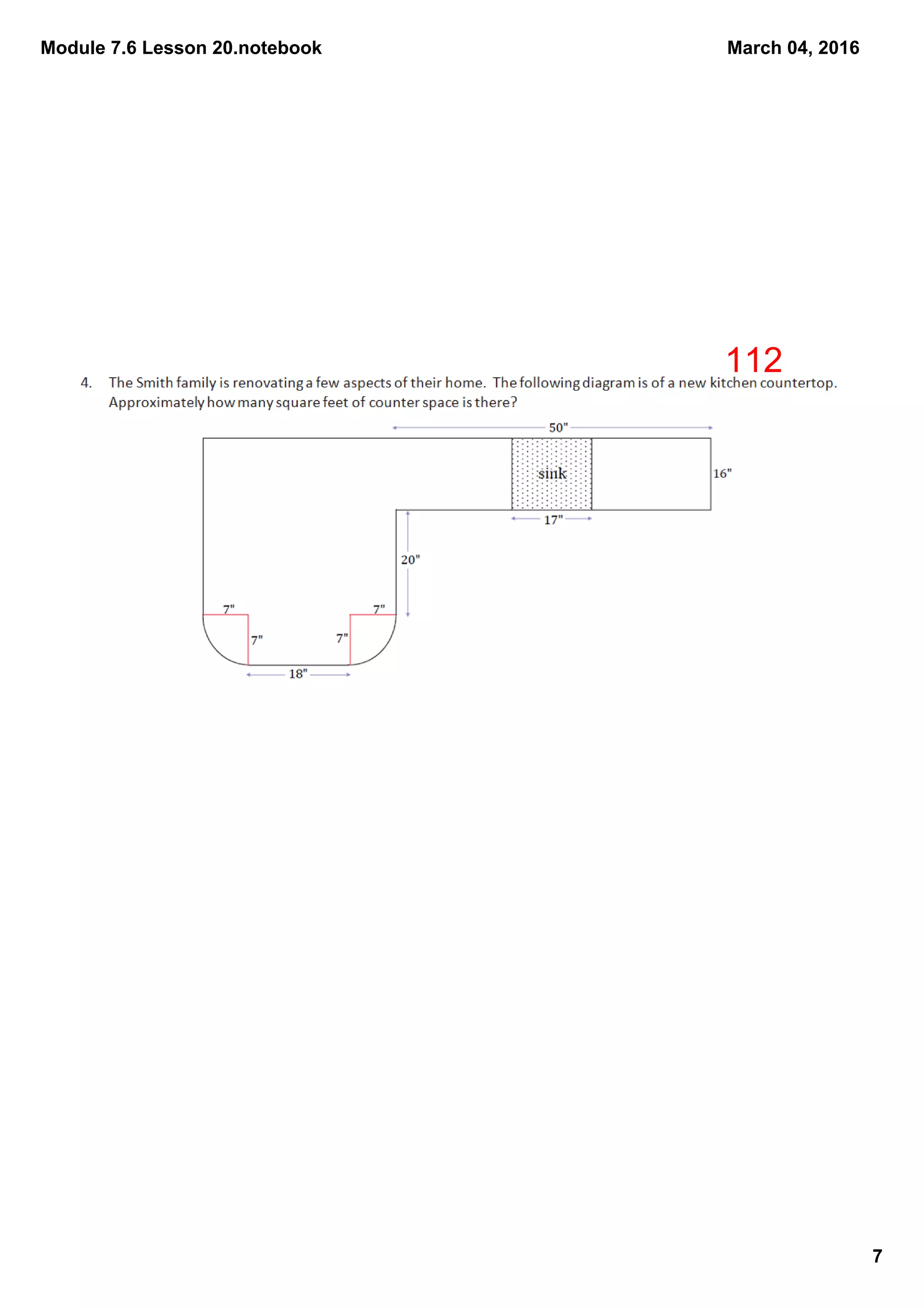 Module 7.6 Lesson 20.notebook
7
March 04, 2016
112
