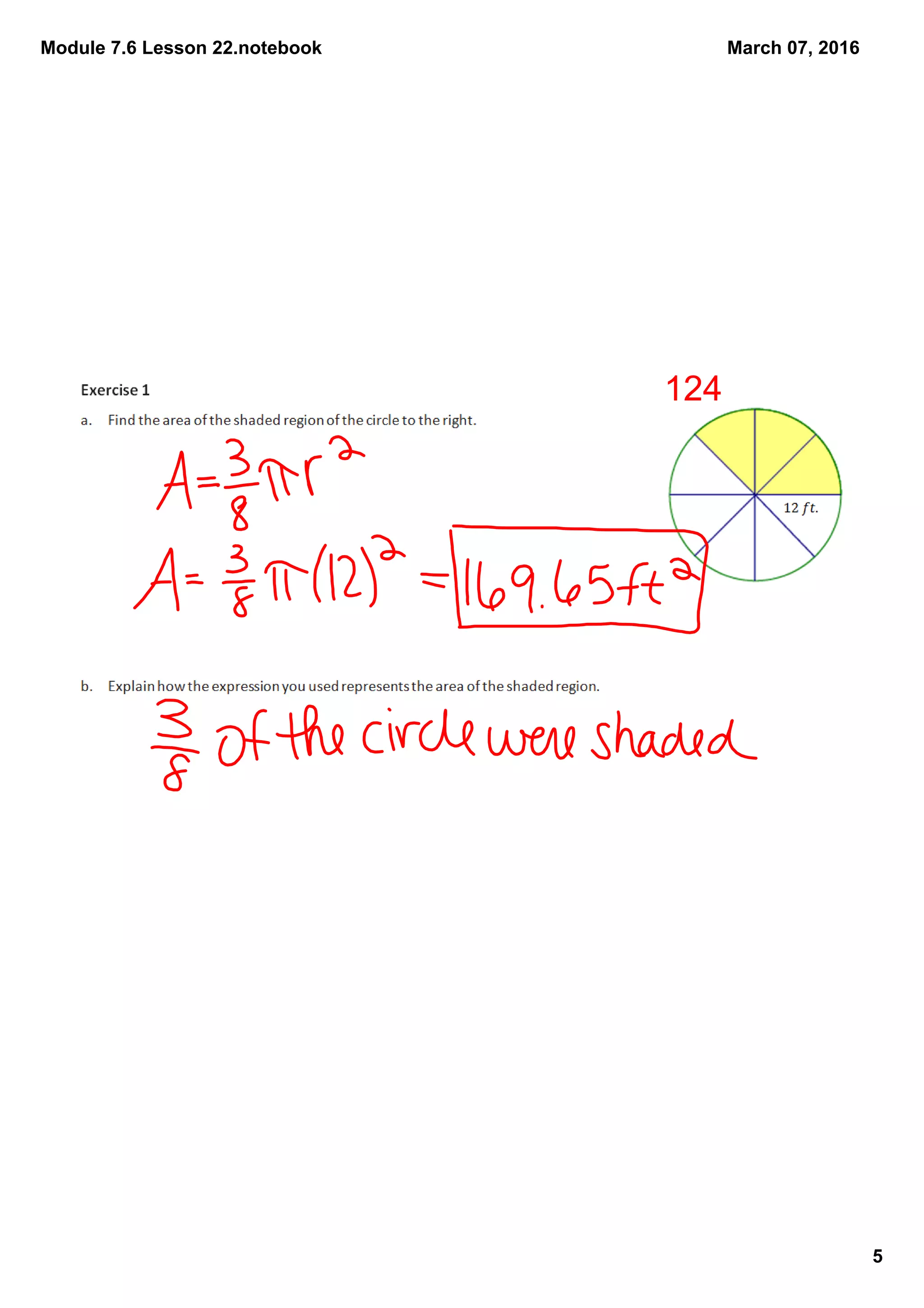 Module 7.6 Lesson 22.notebook
5
March 07, 2016
124
 