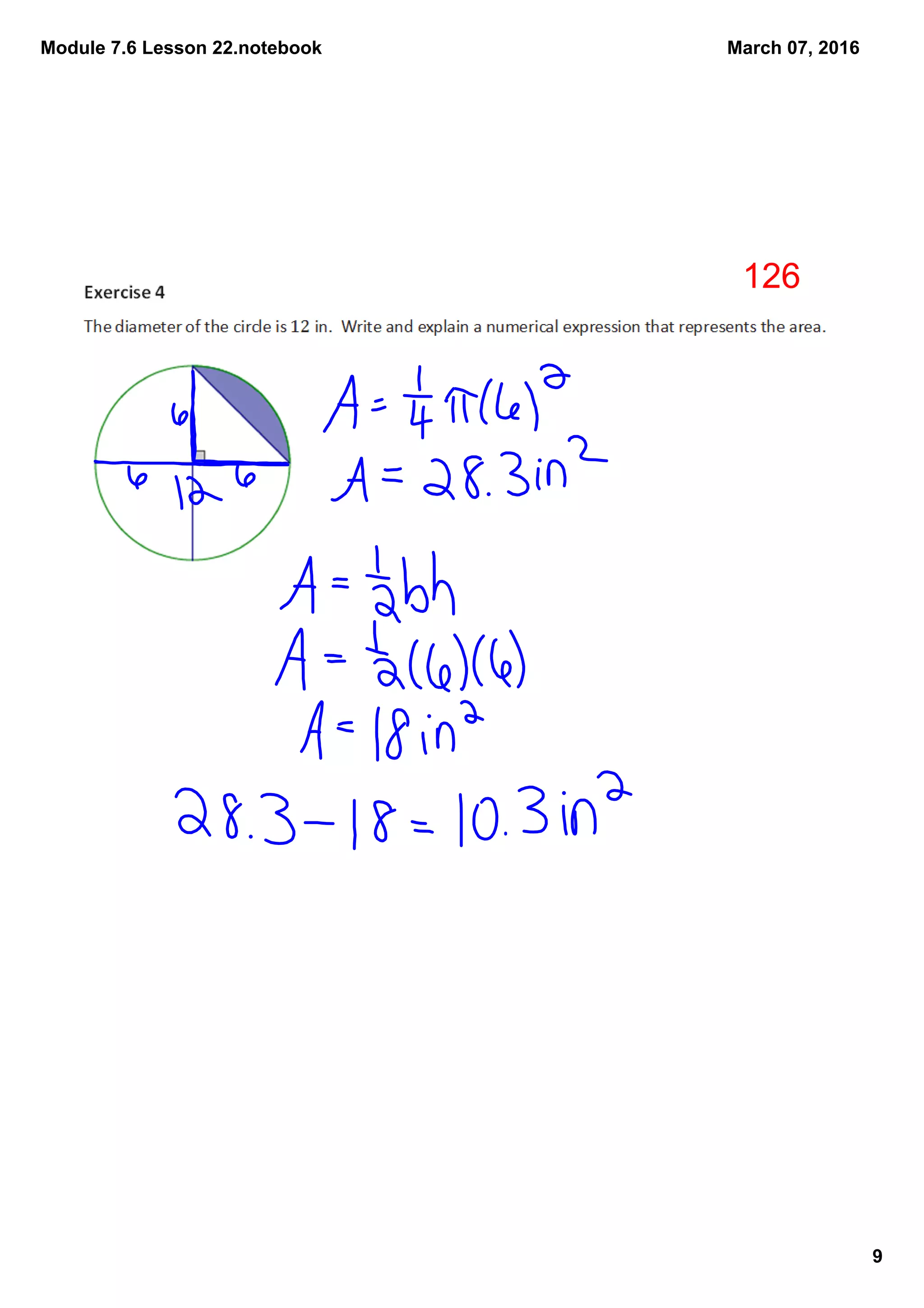 Module 7.6 Lesson 22.notebook
9
March 07, 2016
126
 